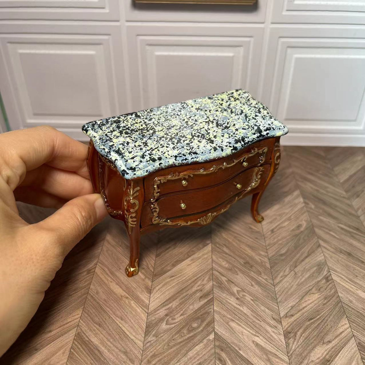 Maison de poupée miniature 1:12 mini meubles OB Layers Commode à tiroirs 