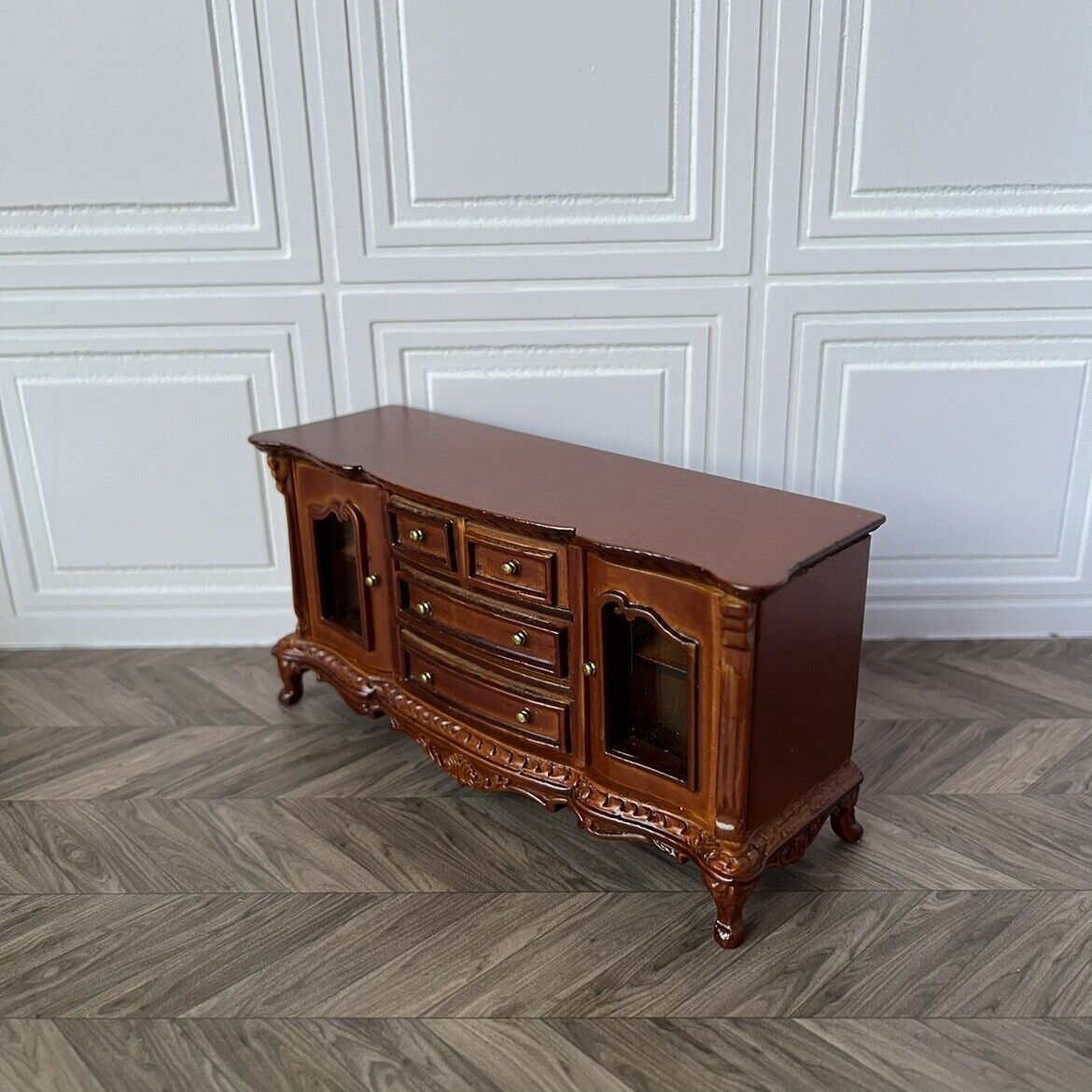Mueble de TV en miniatura para casa de muñecas BJD, mueble bajo, vitrina, escala 1:12, OB11