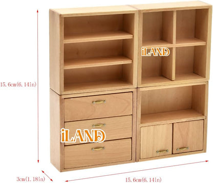 1:12 Scale Miniature Living Room Furniture Set With Sofa Tv Cabinet Bookshelves Guitar Decor For Dollhouse Modern Home Decor