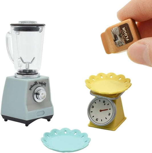 1:12 Scale Miniature Dollhouse Kitchen Accessories Mini Blender And Kitchen Scale