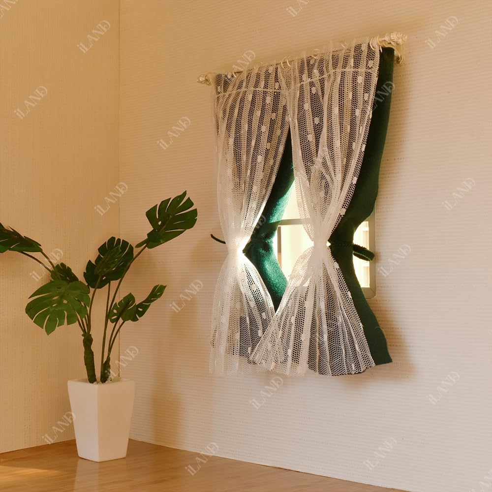 1:12 Scale Miniature Dollhouse Accessories Luxury White Curtain Rods Dollhouse Decor