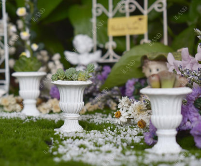 1:12 Scale Miniature Urn Planters 2pcs For Dollhouse Garden Fairy Garden Accessories Wedding Table Decor Miniature Dollhouse Furniture