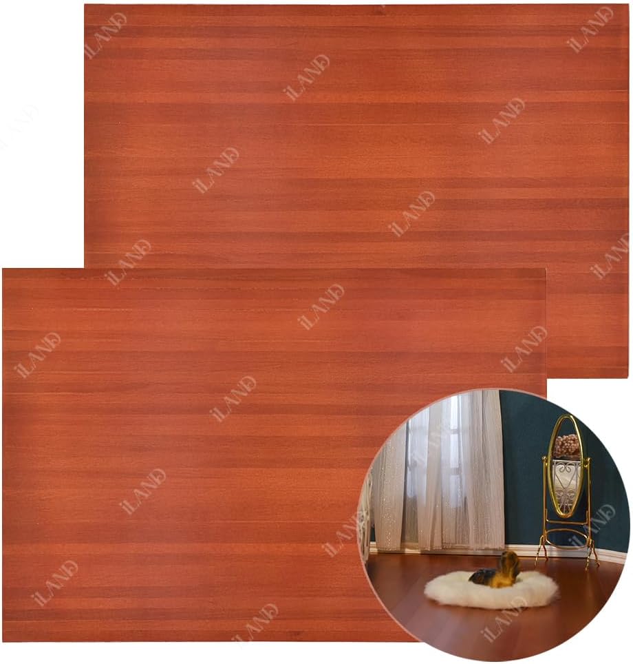 1:12 Scale And 1:6 Scale Dollhouse Flooring 17x11 Inches 2Pcs Miniature Dollhouse Accessories For Dollhouse Furniture Gorgeous Mahogany