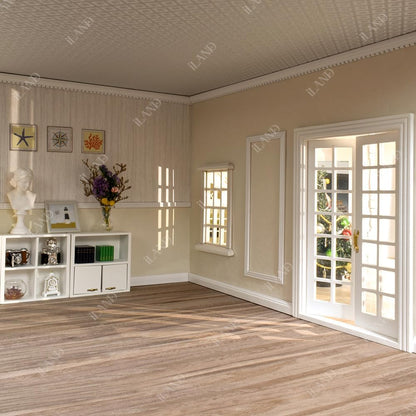 1:12 Scale Wooden Dollhouse Trims Skirting Board Moulding Cornice Miniature Dollhouse Accessories 17 Inch Long 18 Pieces Luxurious White