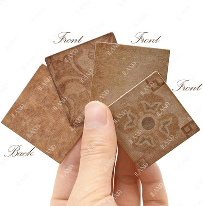 1:12 Scale 1:6 Scale Miniature Dollhouse Floor Tiles Double Sided 30Pcs Classical Inlays Brown Marbling Miniature Furniture Accessories