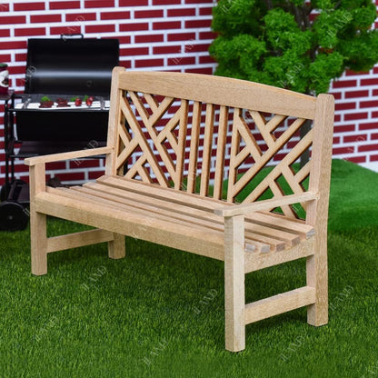 1:12 Scale Miniature Dollhouse Furniture Set With Swing Patio Table Chairs And Charcoal Grill For Fairy Garden Decor