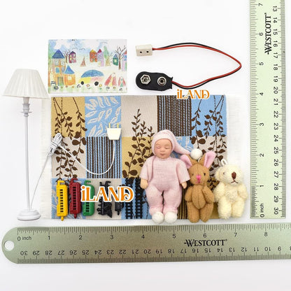 1:12 Scale Miniature Dollhouse Furniture Set Nursery Room Accessories 14 Pcs Lovely Decor
