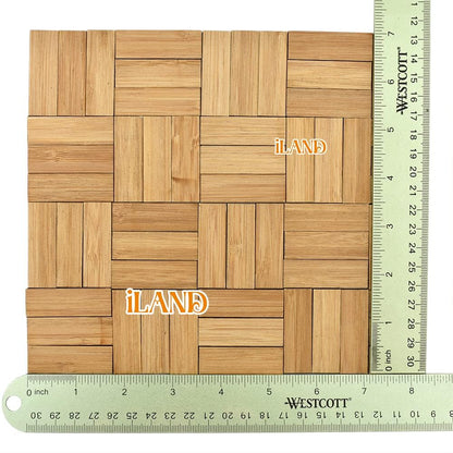 1:12 Scale Bamboo Flooring Miniature Dollhouse Wooden Floor Boards Rectangular 48Pcs