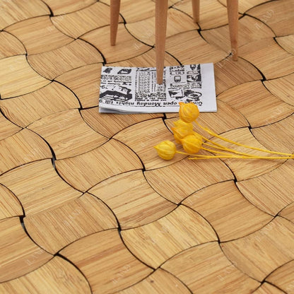 1:12 Scale Bamboo Dollhouse Flooring Miniature Wooden Floor Boards For Dollhouse