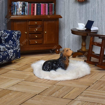 1:12 Scale Miniature Dollhouse Furniture Set Classic 4Pcs Chair Table Bookshelf Rug