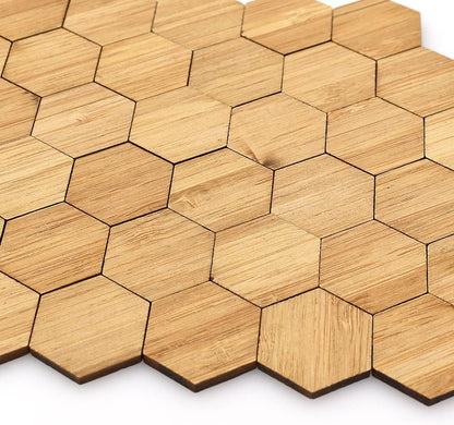 1:12 Scale Bamboo Flooring Miniature Dollhouse Wooden Floor Boards Rectangular 48Pcs