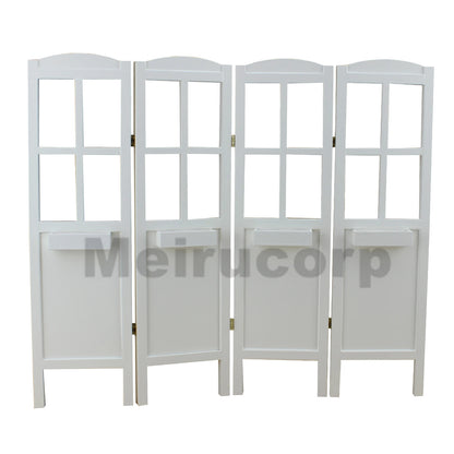 Paravent en bois blanc à l'échelle 1:6 pour maison de poupée miniature, accessoire de photographie - Présentoir de scène BJD fait main