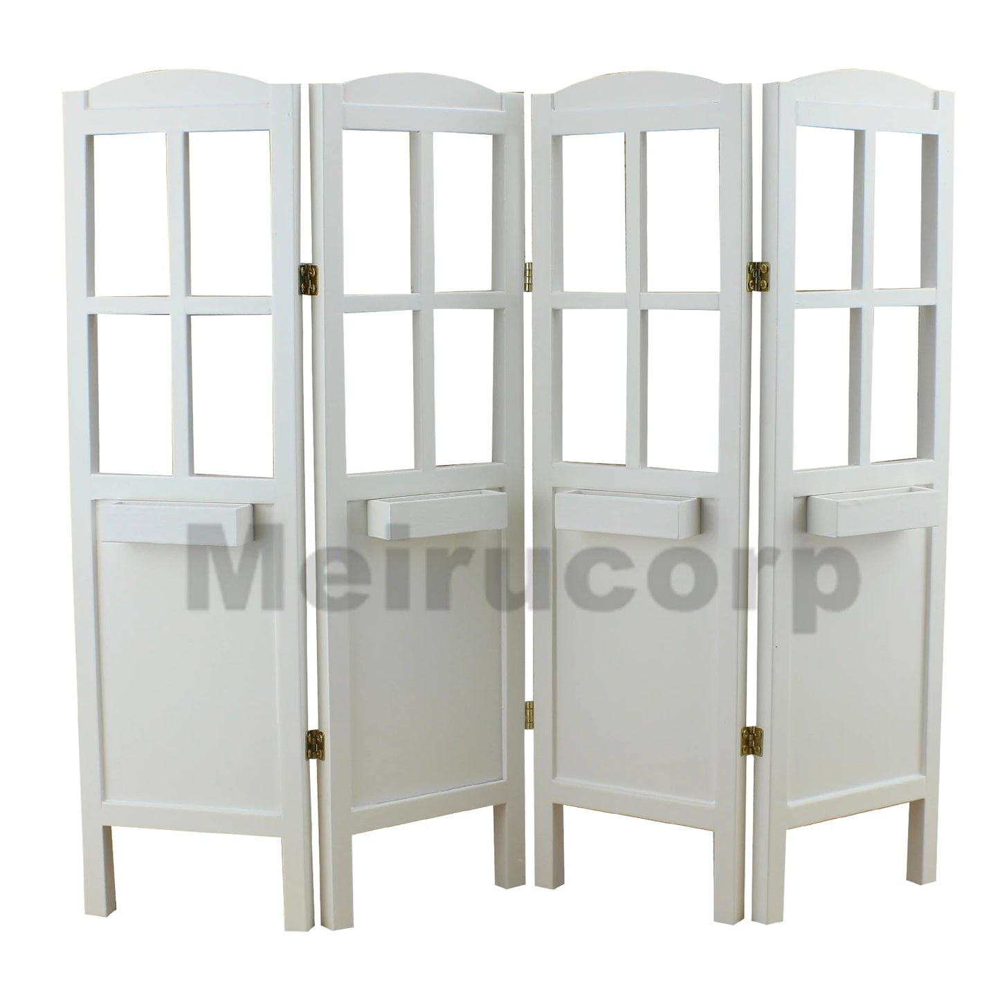 Paravent en bois blanc à l'échelle 1:6 pour maison de poupée miniature, accessoire de photographie - Présentoir de scène BJD fait main