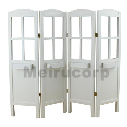 Paravent en bois blanc à l'échelle 1:6 pour maison de poupée miniature, accessoire de photographie - Présentoir de scène BJD fait main