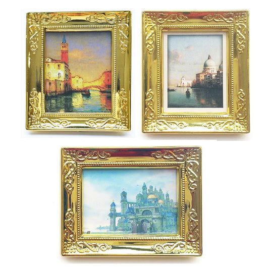 Tableau mural miniature encadré à l'échelle 1:12, décoration de maison de poupée, accessoires de meubles miniatures