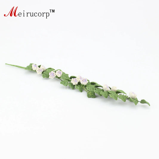 Decoración de enredadera de flores flexible para casa de muñecas en miniatura a escala 1:12