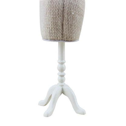 Maniquí de vestido en miniatura para casa de muñecas a escala 1:12 - Mueble decorativo blanco