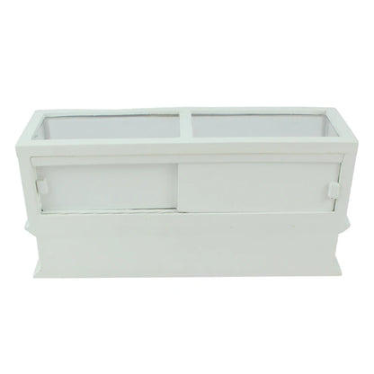 Vitrina blanca en miniatura a escala 1:12, vitrina para frutas, muebles para casa de muñecas, decoración de tienda en miniatura