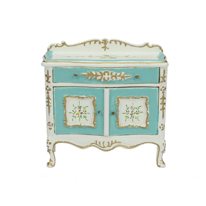 Meuble à langer pour chambre de bébé, échelle 1:12, peint en blanc, miniature, pour maison de poupée