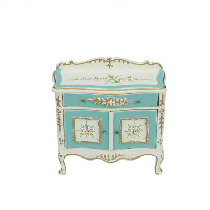 Meuble à langer pour chambre de bébé, échelle 1:12, peint en blanc, miniature, pour maison de poupée
