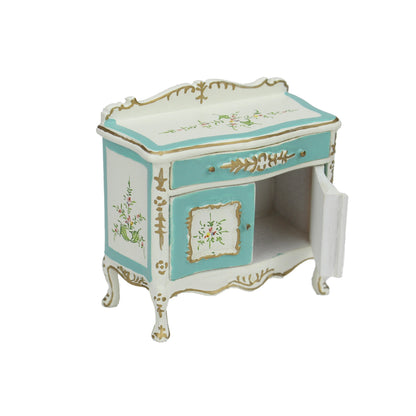 Meuble à langer pour chambre de bébé, échelle 1:12, peint en blanc, miniature, pour maison de poupée