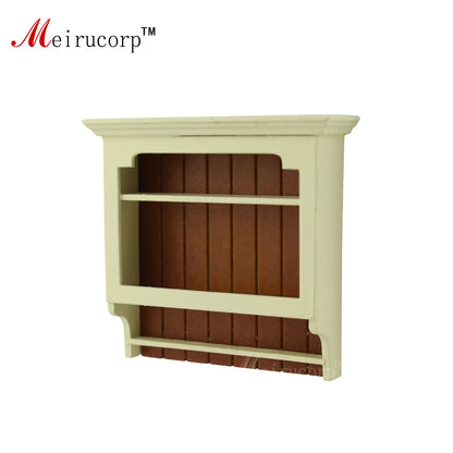 Estante de pared de madera para casa de muñecas a escala 1:12 para muebles en miniatura