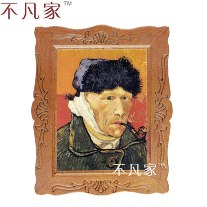 Marco de pintura al óleo en miniatura de Van Gogh a escala 1:12 para decoración de casas de muñecas