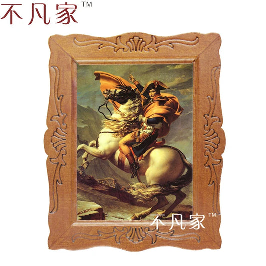 Cadre de peinture à l'huile miniature classique Napoléon à l'échelle 1:12, décoration de maison de poupée, accessoires pour la maison