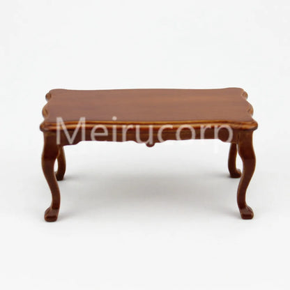Mesa de té en miniatura de madera para casa de muñecas a escala 1:12