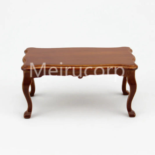 Mesa de té en miniatura de madera para casa de muñecas a escala 1:12