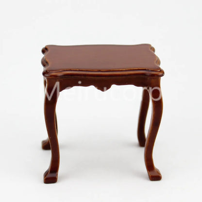 Mesa auxiliar de madera en miniatura a escala 1:12 para la colección de muebles de casa de muñecas
