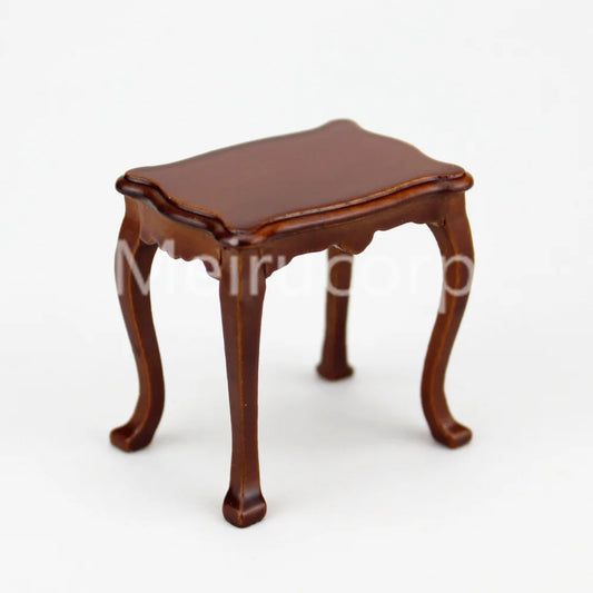 Mesa auxiliar de madera en miniatura a escala 1:12 para la colección de muebles de casa de muñecas