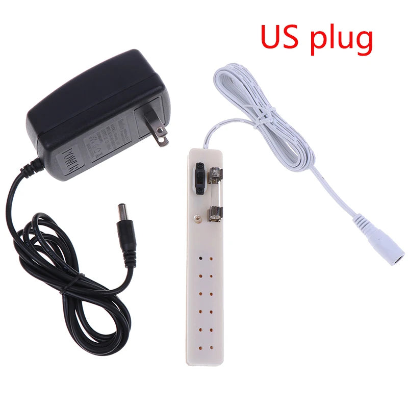 1:12 Scale Dollhouse Miniature Power Supply Adapter Transformer Strip Multiple Socket For Miniature Lamp Light Dollhouse Accessories
