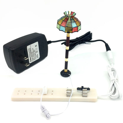 1:12 Scale Dollhouse Miniature Power Supply Adapter Transformer Strip Multiple Socket For Miniature Lamp Light Dollhouse Accessories