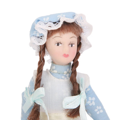 1:12 Scale Dollhouse Miniature Dolls With Display Stand For Doll House Accessories Mini Toys For Girls Boys