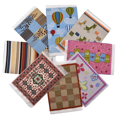 1:12 Scale Miniature Carpet Rug Floor Mat For Dollhouse Mini Furniture Living Room Accessories Decoration