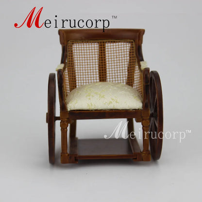 Casa de muñecas en miniatura a escala 1:12, muebles vintage hechos a mano para sillas de ruedas