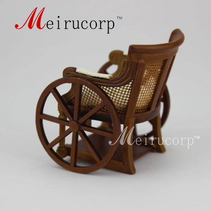 Casa de muñecas en miniatura a escala 1:12, muebles vintage hechos a mano para sillas de ruedas