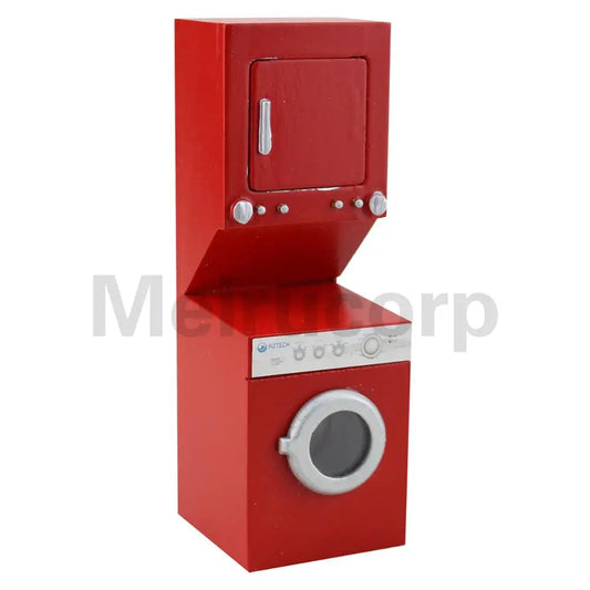 Miniatura de casa de muñecas roja a escala 1:12: lavadora y secadora - Modelo de electrodomésticos y muebles