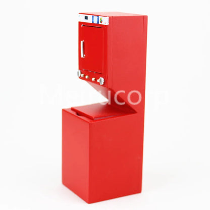 Miniatura de lavadora y secadora para casa de muñecas roja a escala 1:12 | Muebles para electrodomésticos pequeños