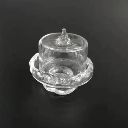 Pot en verre miniature transparent à l'échelle 1:12, pour maison de poupée, cuisine, chambre, jouet pour enfants, cadeau, jeu de simulation, accessoires de meubles miniatures