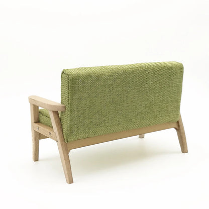 1:12 Scale Miniature Fabric Sofa Couch Chair For Dollhouse Living Room Decor Minimalist Simple Furniture Accessories
