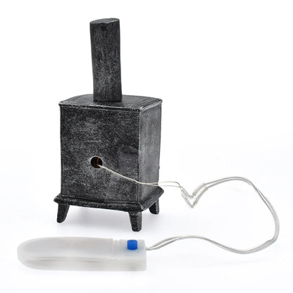 1:12 Scale Miniature Fireplace With Light Chimney For Dollhouse Accessories Simulation Model
