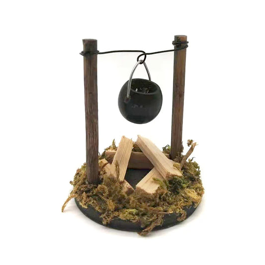 1:12 Scale Miniature Dollhouse Garden Villa Hanging Furnace Outdoor Picnic Pastoral Style Accessories DIY Model