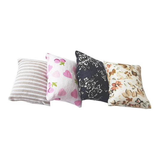 1:12 Scale Miniature Cushion Pillow Set For Sofa Couch Chair Bed Dollhouse Accessories Home Decor