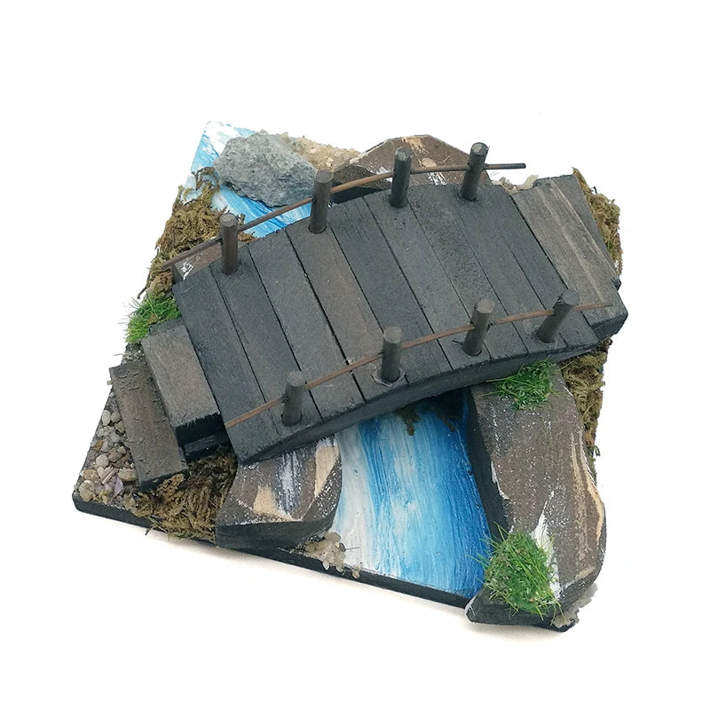 1:12 Scale Miniature Dollhouse Bridge Water Scene Model OG009