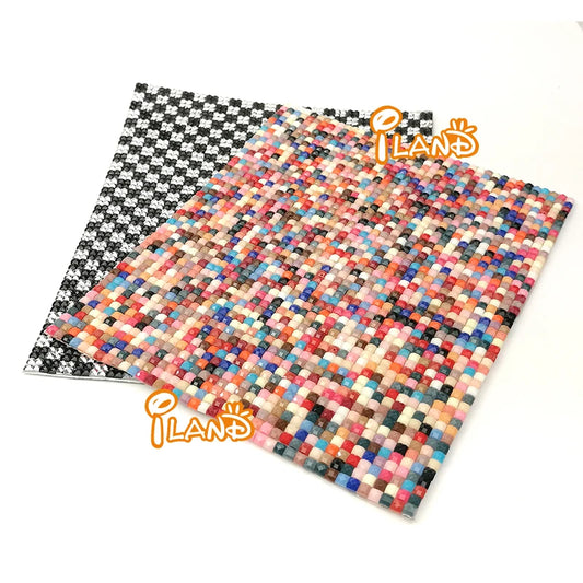 1:12 Scale Miniature Wallpaper Mosaic Tile Floor Covering 3D Plastic Self Adhesive DIY Dollhouse Accessory