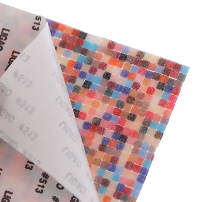 1:12 Scale Miniature Wallpaper Mosaic Tile Floor Covering 3D Plastic Self Adhesive DIY Dollhouse Accessory