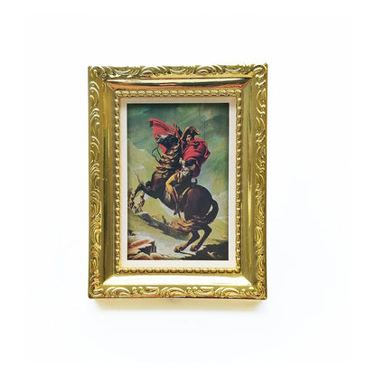 Peinture à l'huile miniature encadrée à l'échelle 1:12, décoration murale pour maison de poupée, accessoires de bricolage