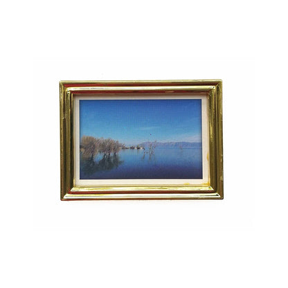 Peinture à l'huile miniature encadrée à l'échelle 1:12, décoration murale pour maison de poupée, accessoires de bricolage